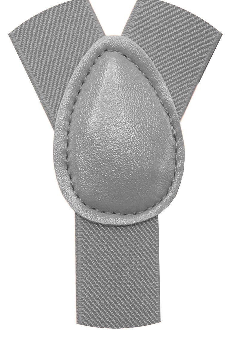 Consumable Depot Solid Color Suspenders Y-Back | Adjustable and Elastic | (Lighit Grey) - Image 2
